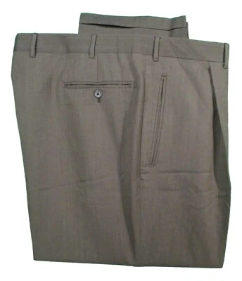Pantalones de vestir Corneliani Elite para hombre marrón plisado años S100 40R 40x26 Foto 1 de 3