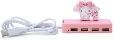 Sanrio Slim USB Hub My Melody Port 4, 6 x 9.5 x 3cm Character 326909 - Image 1 of 3