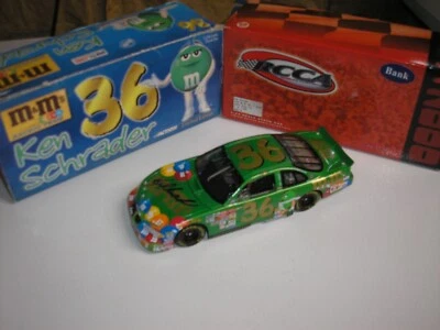 Autographed 1/24 Action 2000 Ken Schrader #36 M&M Green Pontiac CWB Free Ship - Image 1 of 4