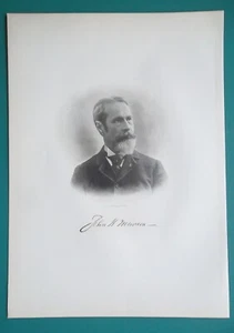 JOHN W. MORRISON Civil War Captain & Penn. State Treasurer - 1898 Portrait Print - Picture 1 of 1