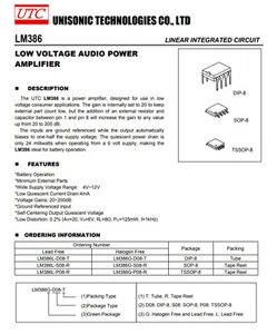 LM386 LOW VOLTAGE AUDIO POWER AMPLIFIER SOP-8 - Picture 1 of 3
