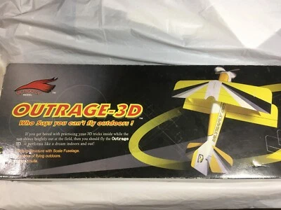 ULTRAFLY OUTRAGE 3D AGGRESSIVE AEROBATIC RC BIPLANE PARKFLYER 28.3"WS DEPRON F3A - Image 1 of 4