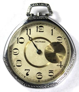 1909 Waltham Grade 210 12s 7j HEXAGON Pocket Watch - Parts/Repair - Picture 1 of 5