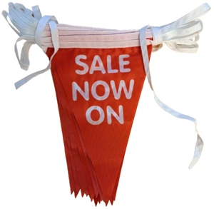 Sale Now On Flag Wimpelkette 10 m lang mit 24 Fahnen - MADE IN UK - LETZTE PAAR - Bild 1 von 4