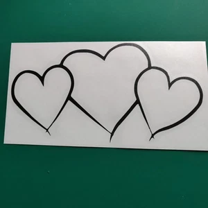 Triple Heart symbol - Car/Van/Camper/Bike Decal Sticker Vinyl Graphic - Picture 1 of 4