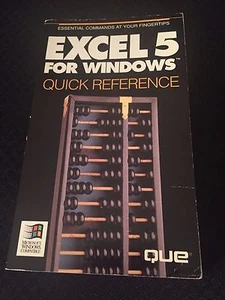 EXCEL 5 for Windows, Quick Reference, 1993 Paperback  - Picture 1 of 1