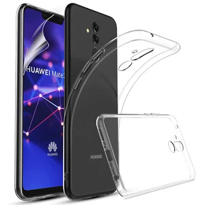 CLEAR SLIM SILICONE GEL PHONE CASE COVER & SCREEN PROTECTOR FOR VARIOUS PHONES - Picture 1 of 11