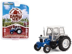 1989 Ford 7610 Silver Jubilee Tractor Silver and Blue 7 1/64 Model - Picture 1 of 1