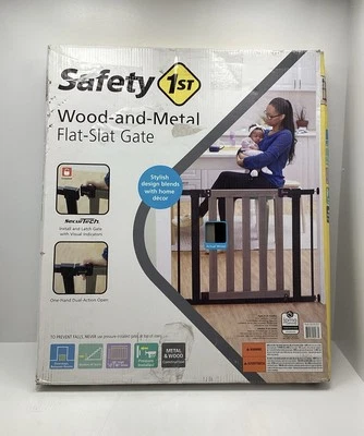 Puerta plana de pizarra gris de madera y metal Safety 1st Foto 1 de 4