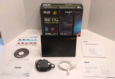 Tested ASUS RT-AC68U Dual Band Gigabit Router Wireless AC1900 4X LAN Ports - Image 1 of 4