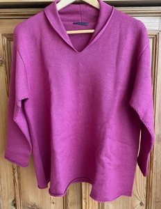 Superschöner neuwertigerPullover von Oska in Pink Gr2 mit auffälligem Ausschnitt - Bild 1 von 5