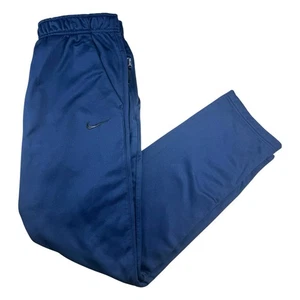 Nike Therma-Fit Mini Swoosh Track Pants Sz Medium Dark Navy Blue w/ Black - Picture 1 of 9