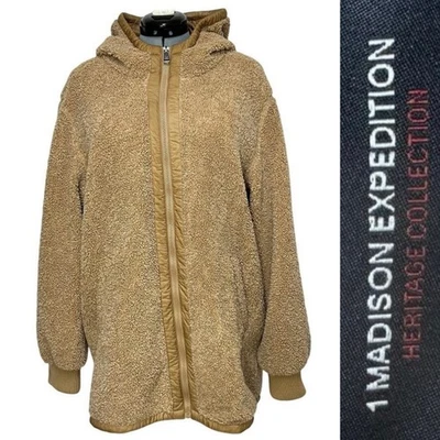 1 Chaqueta de Peluche Madison Expedition Sherpa Colección Heritage Abrigo con Capucha Talla: XL Foto 1 de 4