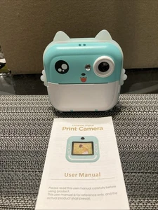 Kids 24MP Digital Camera Instant Thermal Print Video Recording - Blue - Picture 1 of 18
