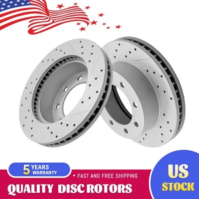 Rotores de freio a disco dianteiro para 2010-2012 2013 Ford F-250 F-350 F-450 Super Duty - Imagem 1 de 4