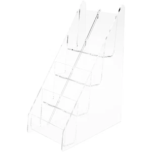Plymor Clear Acrylic 8-Pocket Business Card Holder, 10.75" H x 4.75" W x 7.5" D - Picture 1 of 1