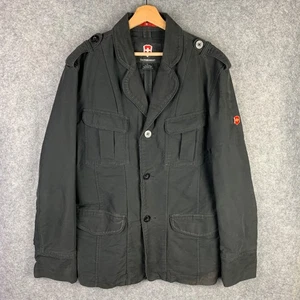 Victorinox Vintage 90s Military Style Jacket Button Up Utility Coat Black L - Picture 1 of 8