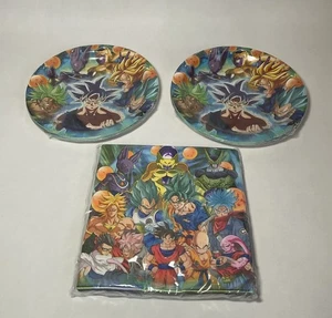 "Suministros de fiesta de cumpleaños Dragon Ball Z 20 platos de 7"" y 20 servilletas" - Imagen 1 de 4