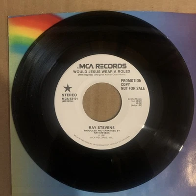 Ray Stevens, 45 rpm, Promo, VG+, Would Jesus Wear A Rolex, MCA-53101 - Image 1 of 2