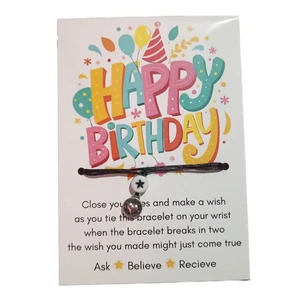 Happy Birthday Wunscharmband - Motivierendes erhebendes Geschenk - Bettelarmband - Bild 1 von 3