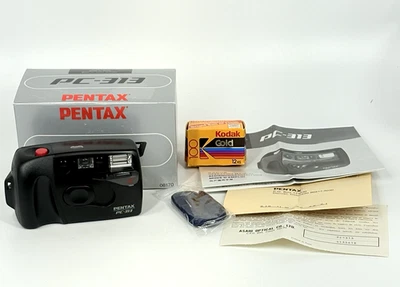 Pentax PC-313 Camera 35mm Film Point & Shoot 08170 Black Auto Focus-NEW Open Box - Image 1 of 4