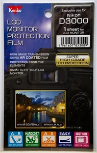 Kenko LCD Monitor Protection Film for Nikon D3000 Camera Screen Protector - Picture 1 of 4