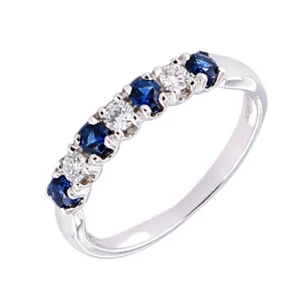 Anillo Eternidad Mujer Giorgio Visconti Zafiros Diamantes Naturales AB14136CZ - Imagen 1 de 5