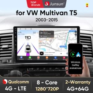 Für VW T5 Multivan Transporter DAB+ Android 14 Autoradio Carplay GPS Navi RDS BT - Bild 1 von 13