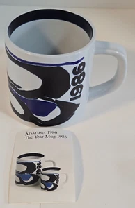 Taza de café anual Royal Copenhagen Fajance 1986 Dinamarca 4,5" - Imagen 1 de 11