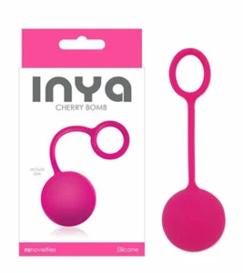 Inya Pink Cherry Bomb Silicone Weighted Kegel Toning Tool Ben Wa Ball Exerciser - Picture 1 of 9