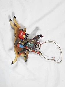 Vintage Coca Cola Emmet Kelly On Reindeer Ornament - Picture 1 of 5