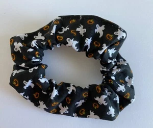 Kürbis Halloween Geist Jack O Laterne Haar Scrunchie Pferdeschwanz Handarbeit gruselig - Bild 1 von 1