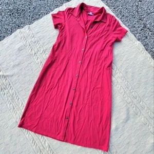 NUEVO SIN ETIQUETAS J Jill Pima Algodón Mezcla Modal Camisa Vestido Talla XS/S Rosa - Imagen 1 de 9