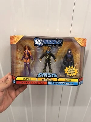 DC Universe 2008- Pacote com 3- Série Crisis- STARFIRE, RAVEN & CAPTAIN BOOMERANG- - Imagem 1 de 4