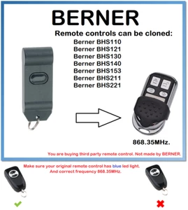 Berner BHS110 Universal Fernbedienung Vervielfältiger 868,35MHz - Bild 1 von 3