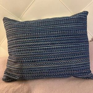 Blue And Cream Feather Filled Cushion Homemade New Without Tags Unique - Picture 1 of 6