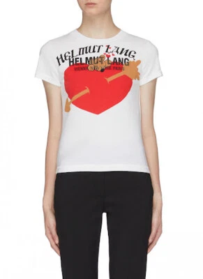 Camiseta Helmut Lang Valentine's Heart Puppy XS para mujer nueva con etiquetas Foto 1 de 4