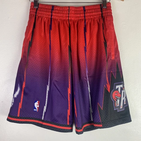 MITCHELL & NESS TORONTO RAPTORS BASKETBALL SHORTS HARDWOOD CLASSIC NBA MENS SZ M Cover