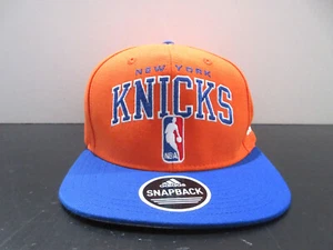 New York Knicks Hat Cap Snap Back Orange Blue NBA Basketball Logo Adidas Mens - Picture 1 of 8