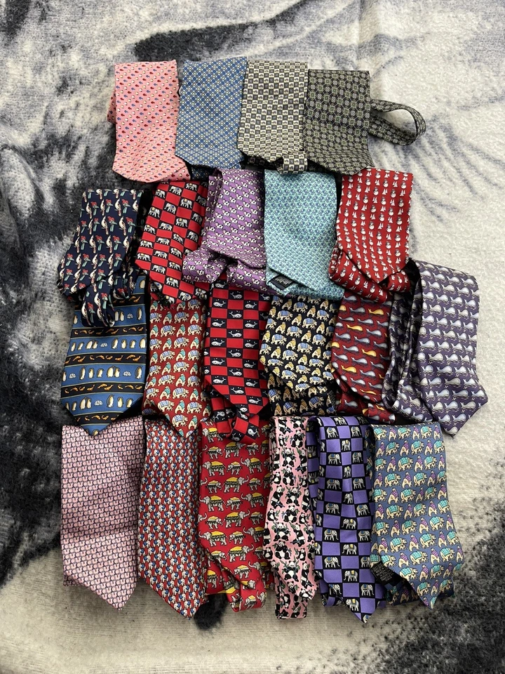 Lot Of 21 Ties Beaufort Tie Rack 100% Silk  Animal Ties Made in Italy H03 - Image 1 of 4