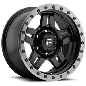 15x10 -43 Fuel 1PC D557 Anza 5x4.5 Matte Black Gun Metal Ring Wheels (Set of 4) - Picture 1 of 1