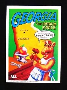 U.S. of ALF - 1987, Zoot, Alien - 1st Series Card #10 GEORGIA The Peach State GA - Picture 1 of 2