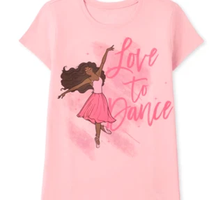 Children's Place Girls Dance Graphic Tee Size 5T - 6T - Picture 1 of 2