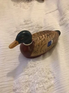 Vintage Mr Man 1983 Ceramic Mallard Duck Decoy Lint Remover Brush - Picture 1 of 3