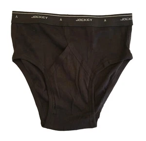 Vintage Men's Jockey Underwear 1 Pair Low Rise Classic Black Brief Size 36 - Picture 1 of 6