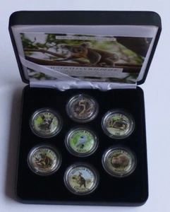 Australian Wildlife - Islas Cook 7x5 centavos 2000, juego de monedas esmaltadas - Imagen 1 de 5
