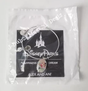 NWT Disney Alex and Ani Epcot Flower and Garden 25th Silver Bangle Bracelet - Picture 1 of 4