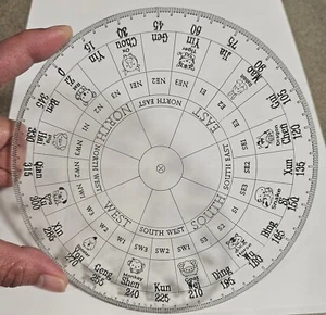 Custom-made 6 inch 24 Mountain Bagua Clear Compass Feng Shui - Photo 1 sur 4