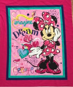 Fabric Panel Minnie Mouse Paint & and Hearts Disney Cotton Polyester Blend - Picture 1 of 1
