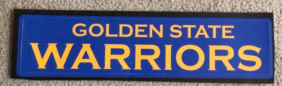 Golden State Warriors fathead nameplate decal 13.5”x3” NBA Wall Graphics new - Image 1 of 1